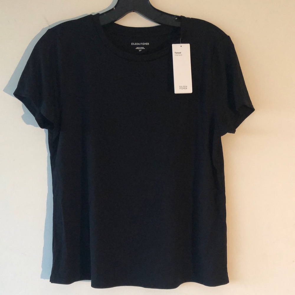 Eileen Fisher tencel crew neck short sleeve top